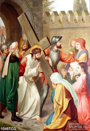 Tranh công giáo con dân đau xót nổi đau của chúa Jesus