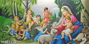 Tranh Chúa Hài Đồng Giêsu và Mẹ Maria