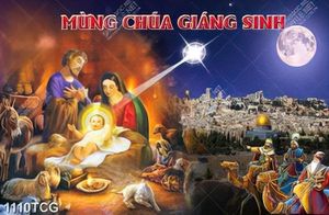 Tranh Mừng Chúa Giáng Sinh file psd