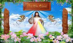 Tranh Chúa Giêsu và thiên thần file psd
