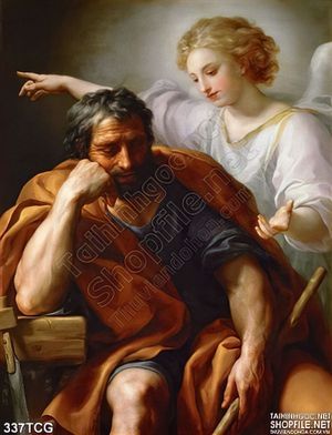 Tranh công giáo, thiên thần và thánh Giuse