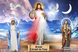 Tranh công giáo chúa hiện ra in cavas