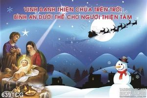Tranh công giáo mừng Chúa giáng sinh và người tuyết