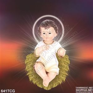 Tranh tượng Chúa hài nhi in gạch đẹp