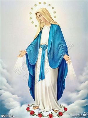 Tranh Mẹ Maria in uv đẹp wall decor