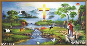Tranh công giáo Chúa Jesus chăn chiên