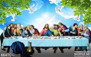 Tranh bữa tiệc ly in uv file chất lượng cao