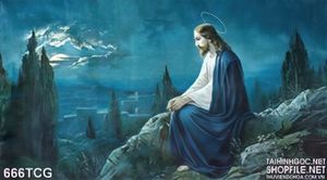 Tranh công giáo Chúa Giê su cầu nguyện cùng