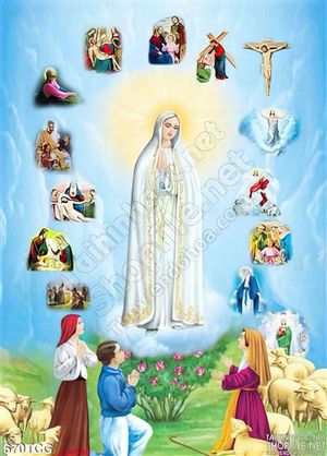 Tranh công giáo Mẹ Maria cầu nguyện in uv đẹp