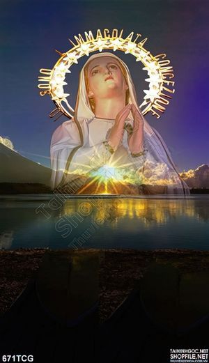 Tranh công giáo Mẹ thương xót đẹp