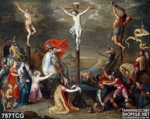 Tranh công giáo Chúa Jesus chịu đóng đinh vào thập giá