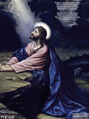 Tranh Chúa Jesus in uv wall cầu nguyền