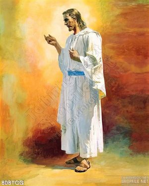 Tranh Chúa Jesus in gạch uv psd