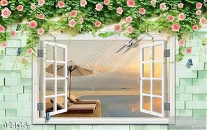 Tranh cửa sổ nhìn ra hướng biển trang trí treo tường