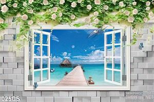 Tranh cửa sổ trang trí treo tường độc đáo