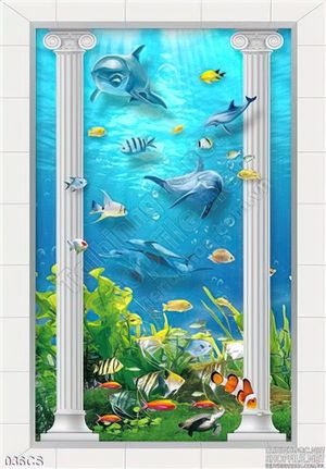 Tranh cửa sổ và đại dương đẹp