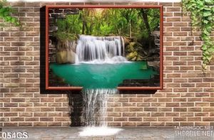 Tranh cửa sổ và thác nước trang trí độc đáo