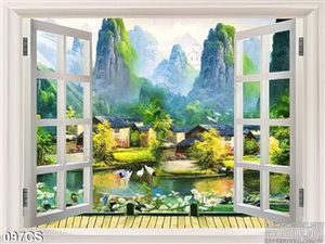 Tranh cửa sổ nhìn ra thiên nhiên độc đáo