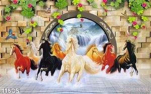 Tranh cửa sổ và ngựa đẹp