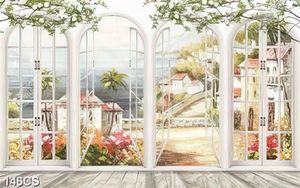 Tranh khung cửa sổ bên những tòa lâu đài đẹp nhất