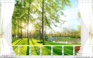 Tranh ban công nhìn ra khu rừng xanh đẹp nhất
