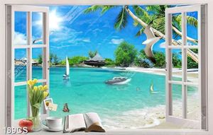Tranh khung cửa và bãi biển nghệ thuật