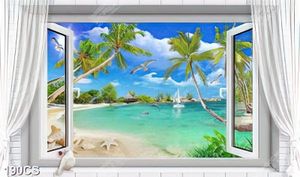 Tranh cửa sổ và bãi biển đẹp nhất in uv