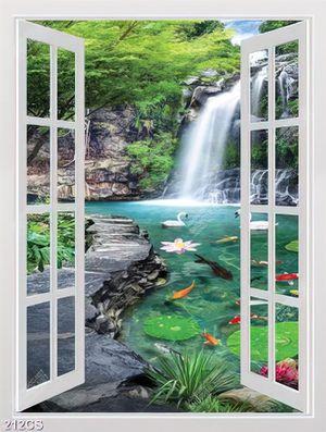 Tranh phong cảnh cửa sổ đẹp nghệ thuật