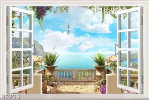 Tranh ban công hướng ra biển đảo nghệ thuật