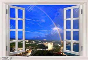 Tranh cửa sổ và bầu trời xanh đẹp nhất