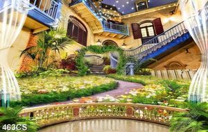 Tranh vườn hoa trong tòa lâu đài đẹp nhất