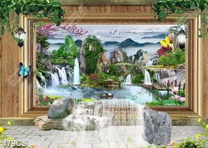 Tranh phong thủy 3D dán tường đẹp in kính