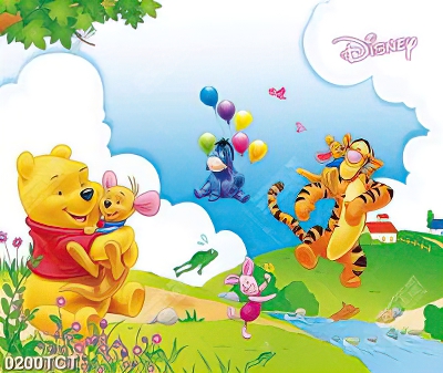 Tranh gấu pooh in tủ chất lượng cao