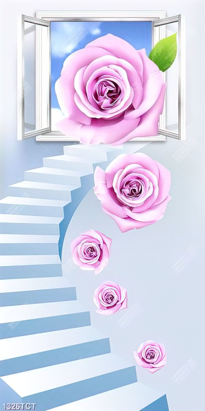 Tranh hoa hồng 3D