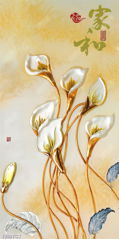 Tranh lụa hoa vân môn