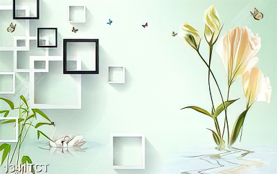 Tranh 3D hoa cát tường