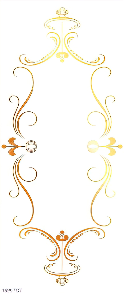 Tranh hoa văn gold in khổ dọc