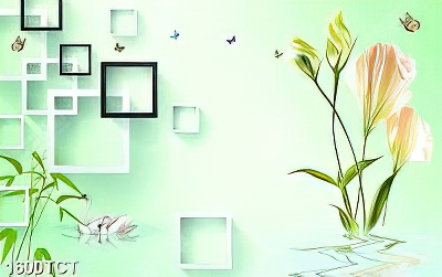 Tranh hoa cát tường nền 3D