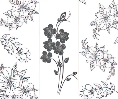 Tranh hoa văn in tủ file vector