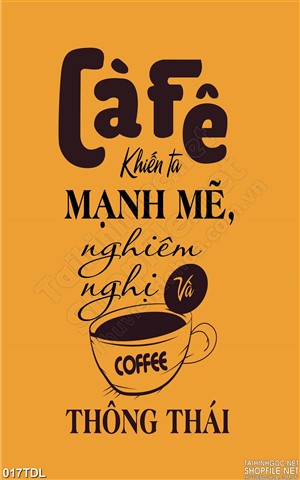 Tranh động lực ca phe coffee