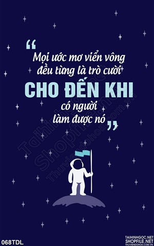 Tranh động lực ước mơ in treo tường