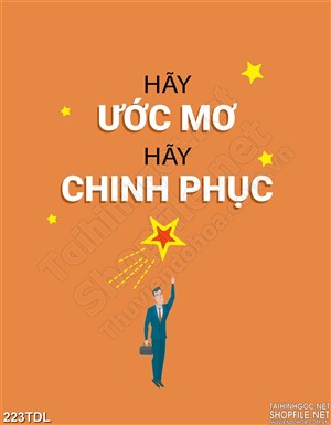 Tranh động lực chinh phục ước mơ in uv