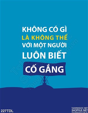 Tranh động lực luôn cố gắng phấn đấu