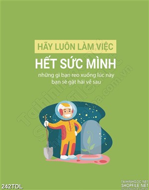 Tranh động lực nổ lực hết mình