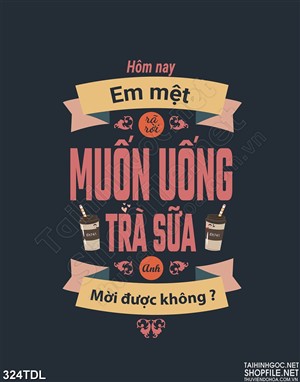 Tranh ca phe văn phòng năng lượng từ ly trà sữa