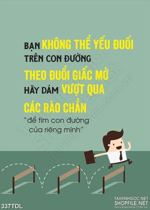 Tranh động lực mạnh mẽ vượt khó khăn in 3d