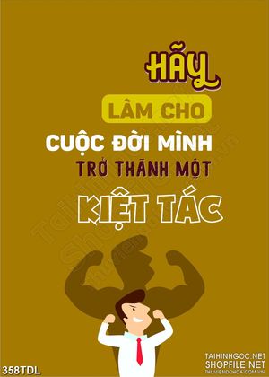 Tranh động lực luôn hoàn thiện bản thân in 3d