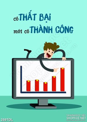 Tranh động lực in treo tường thất bại là mẹ thành công