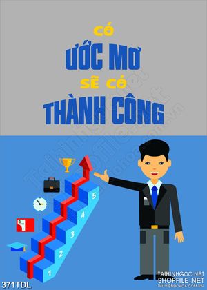 Tranh động lực in canvas có ước mơ sẽ có thành công