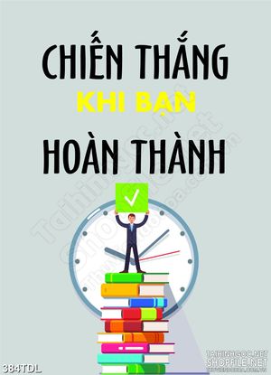 Tranh in treo tường động lực hoàn thành để chiến thắng